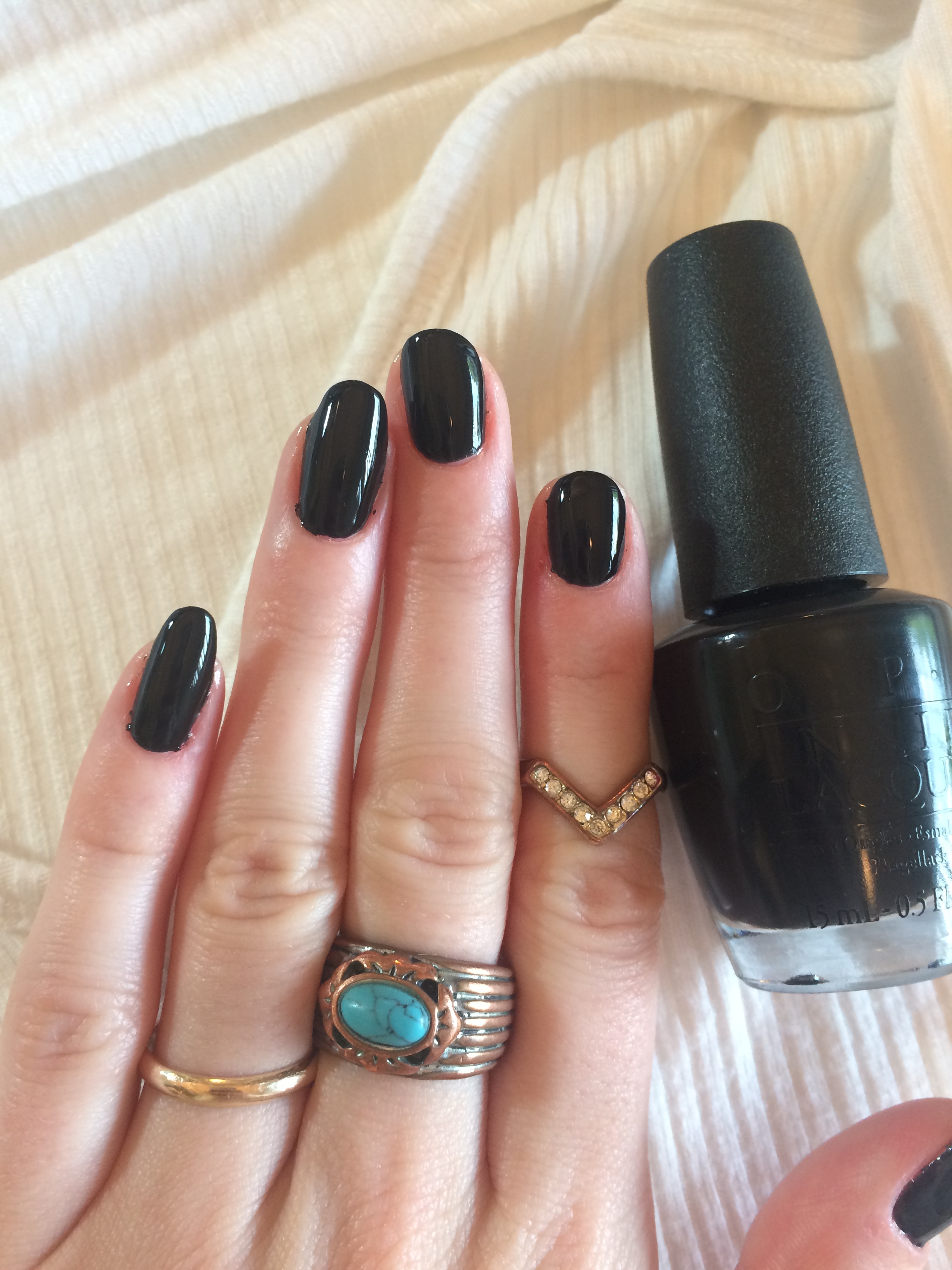 Solid Black Long Coffin Stick On Nails – www.pipabella.com